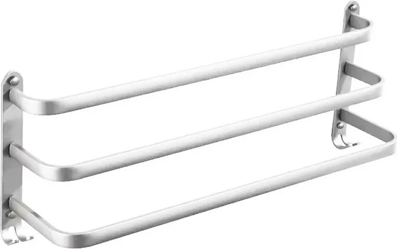 Fém fürdőszobai akasztó – ezüst – 60 cm