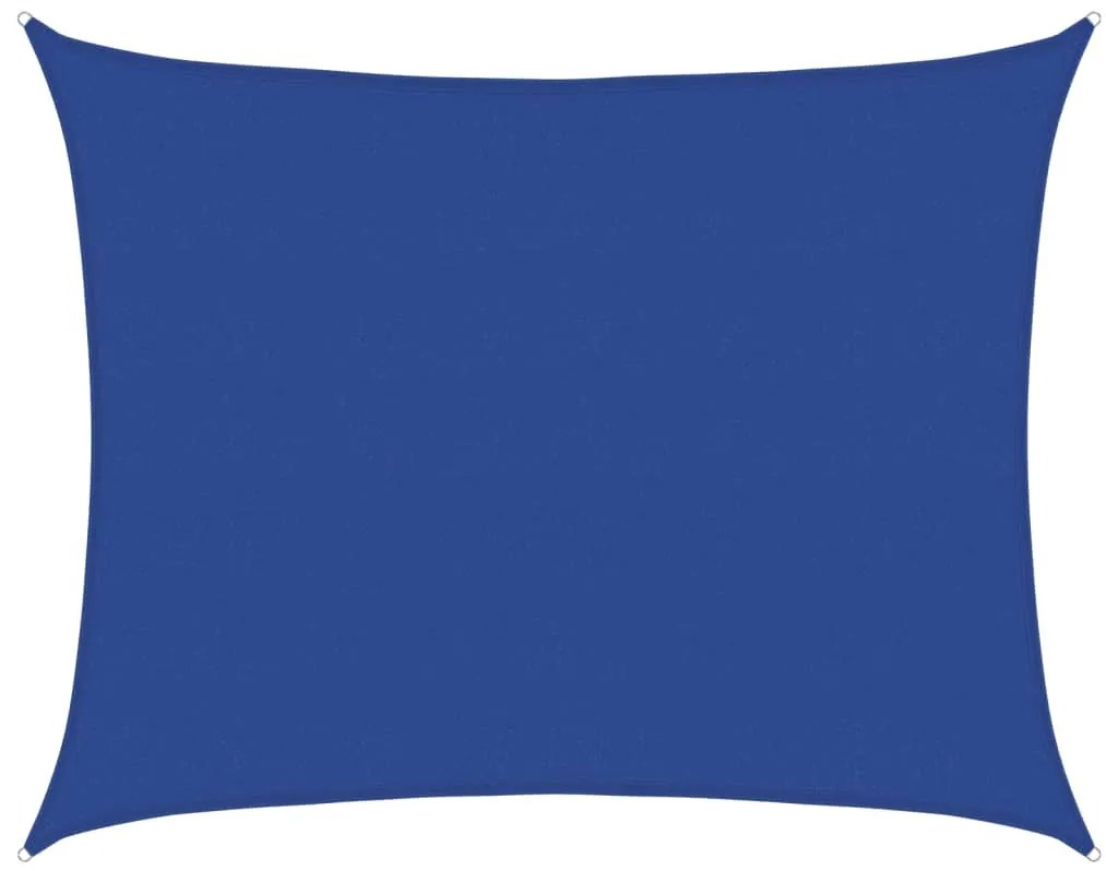 kék négyszögletű HDPE napvitorla 160 g/m² 6x7 m