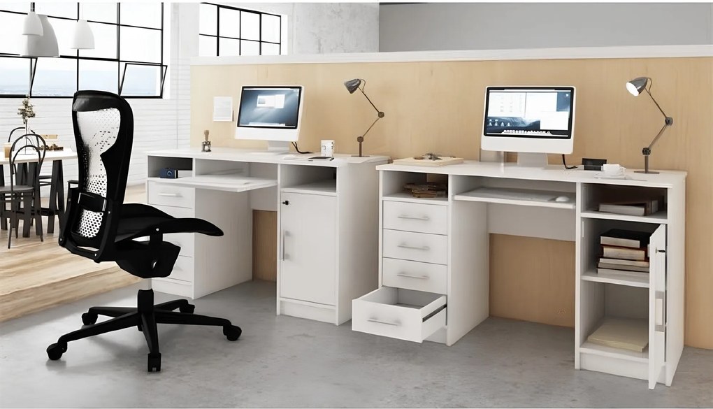 PC asztal, fehér, B9 NEW