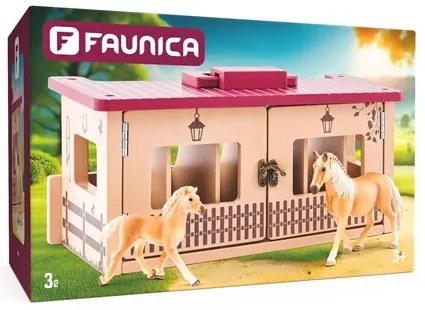 Faunica Istálló két lóval