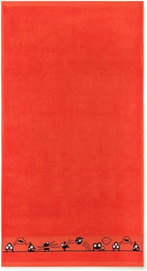 Törölköző 70x130 Szemek Epres piros frottír pamut gyerek törölköző