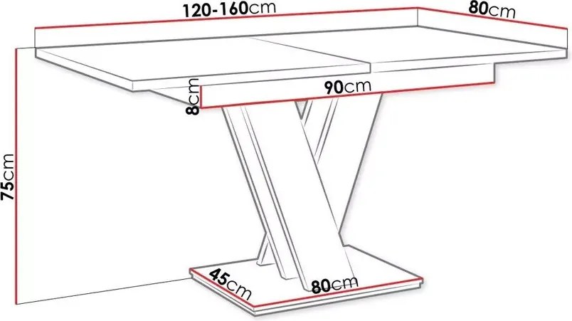 Masiv 4 személyes étkezőszett Coleta székekkel, Beton - Fekete bársony N