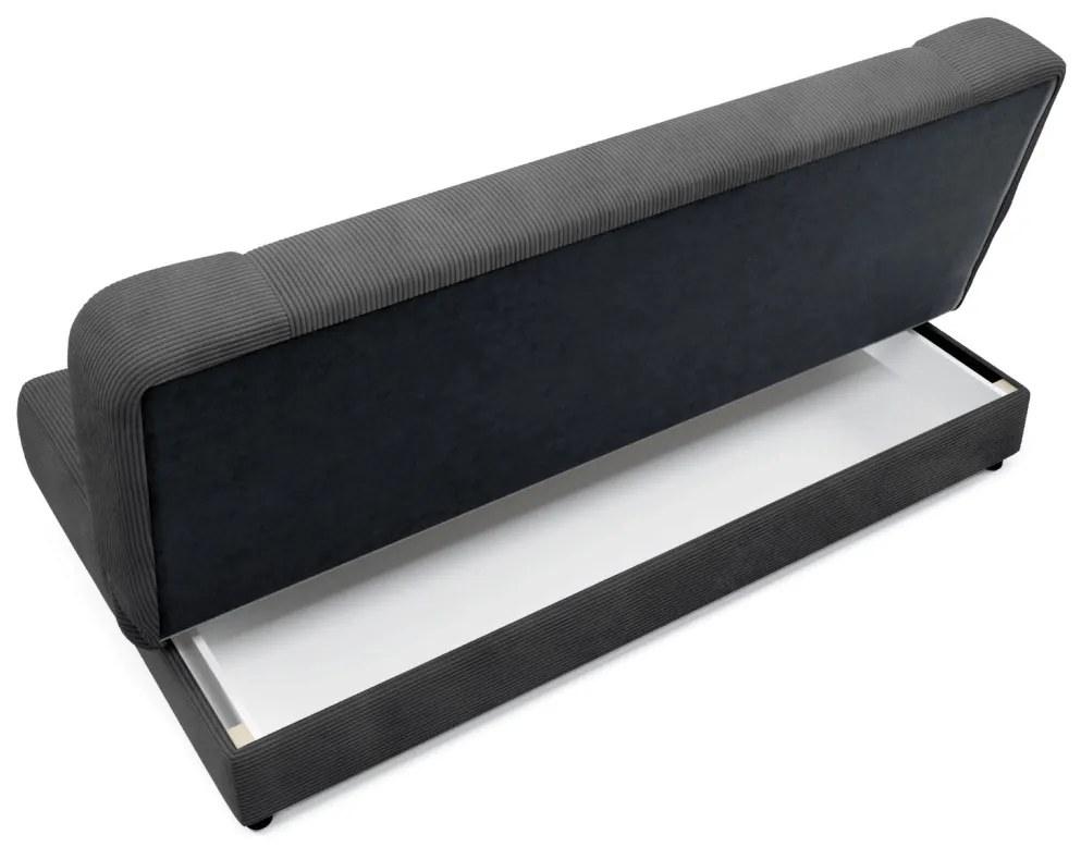 Sofa PIANO Sztruksowa Ciemnoszara