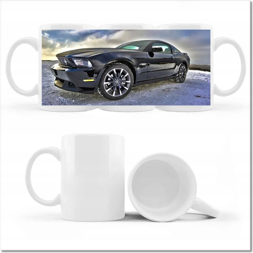 Ford Mustang fényképes bögre télen