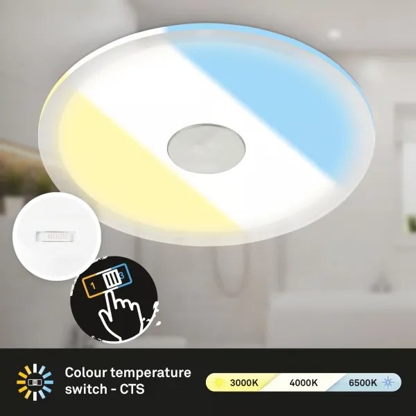 Briloner 7481019 - LED fürdőszobai beépíthető mennyezeti lámpa LED/12W/230V 3000/4000/6500K IP44 fehér