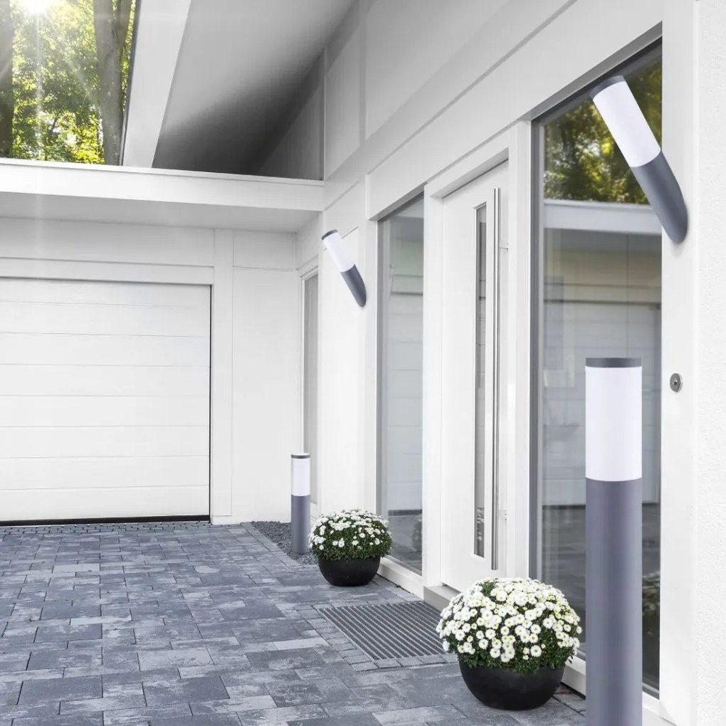 POLUX 300959 OSLO Modern Kültéri Állólámpa Szürke E27 IP44