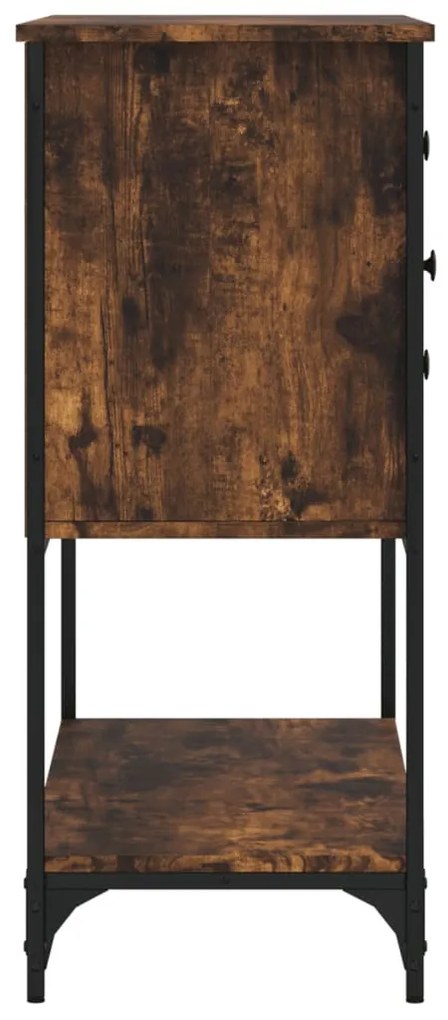 füstös tölgy színű szerelt fa tálalószekrény 100 x 36 x 85 cm