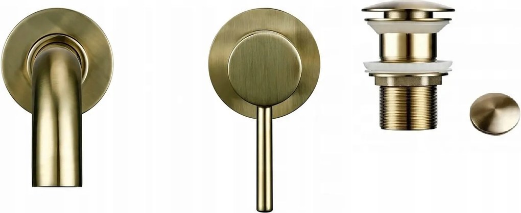 Falsík alatti mosdó csaptelep arany matt klikk csaptelep Prémium