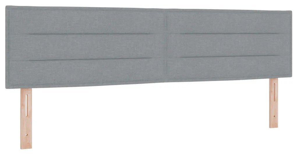 Boxspring ágy matraccal, világosszürke, 180x200 cm, szövet