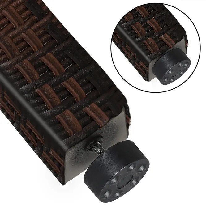 Casaria® Berlin 1+8 kerti rattan garnitúra - barna/fa