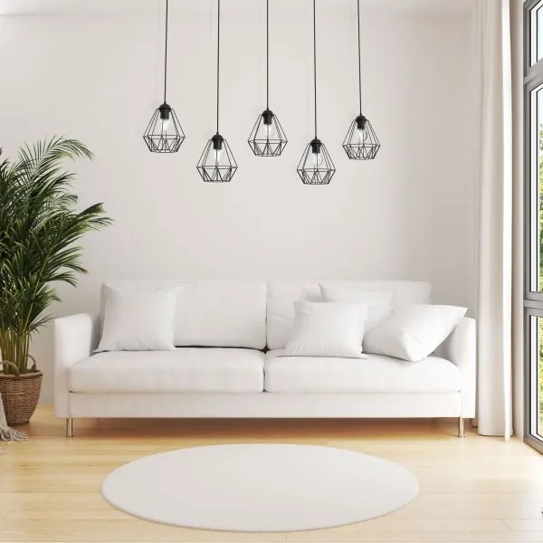 Csillár zsinóron BERGEN 5xE27/60W/230V fekete