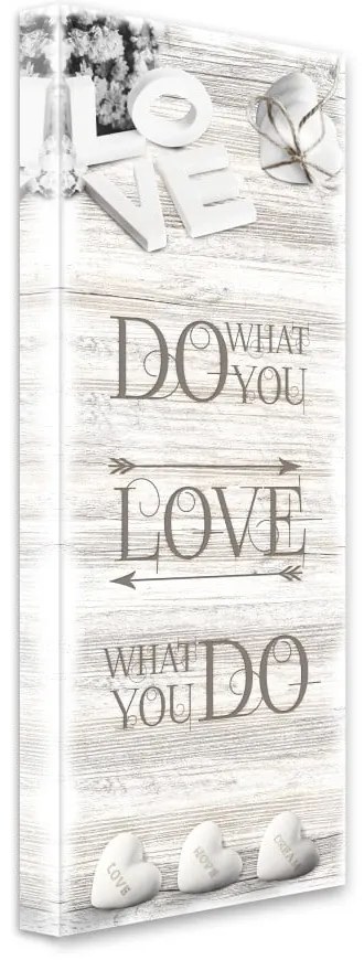 Canvas Shabby Do What fali kép, 27 x 75 cm - Styler