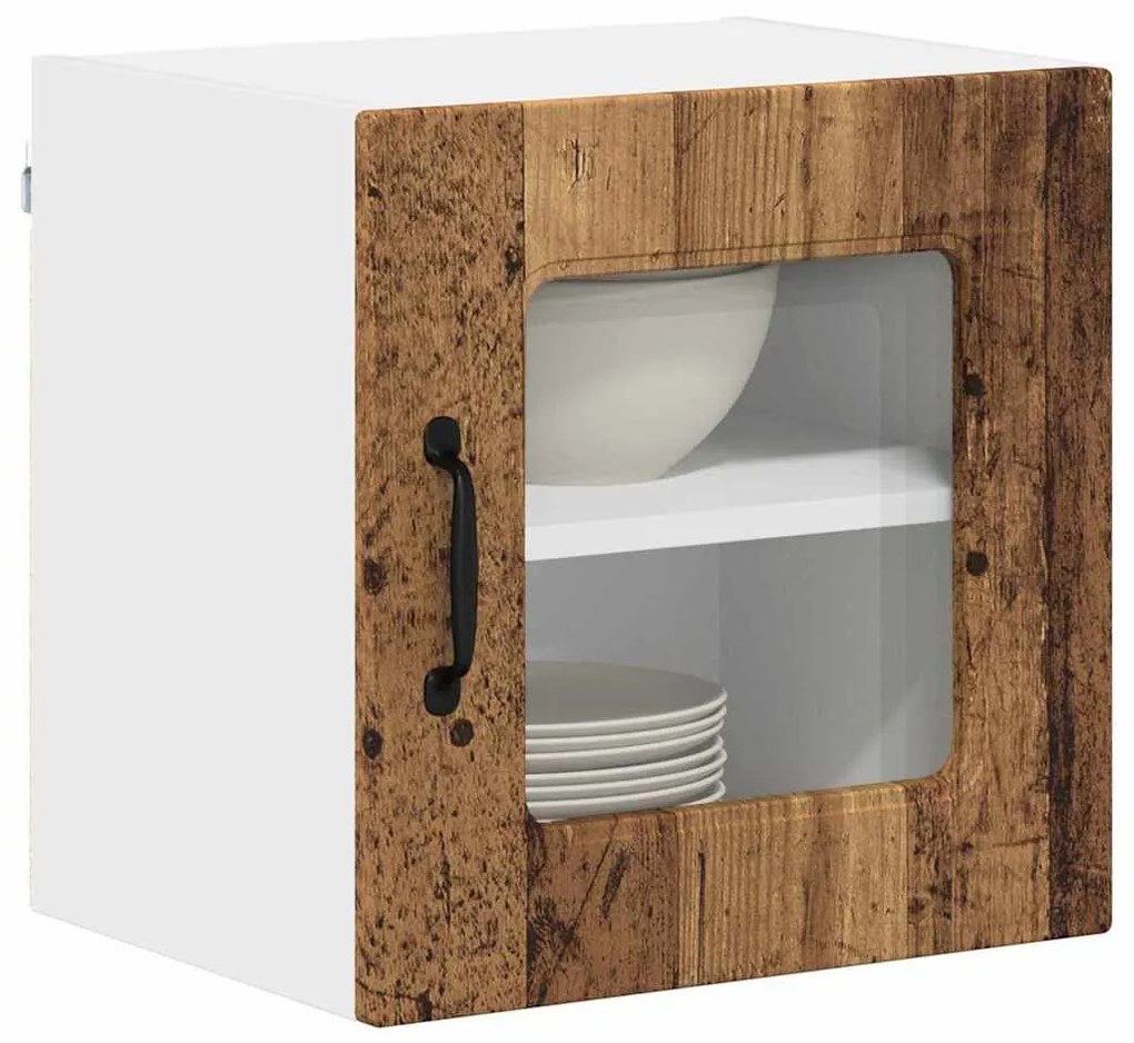 Fali konyhaszekrény 2 pcs Öreg fa 40 x 31 x 40 cm Faanyag