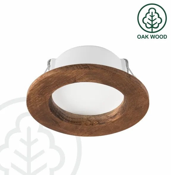 LED mennyezeti lámpa WOODY SPOT LED/5,5W/230V 4000K cseresznye Ø10 cm