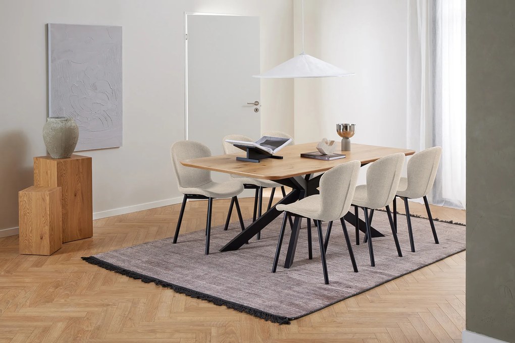 MAZZONI EXPORT FIORA Bézs (Basel 24 szövet) - MODERN LOFT KÁRPITOZOTT SZÉK NAPPALIBA/ÉTKEZŐBE