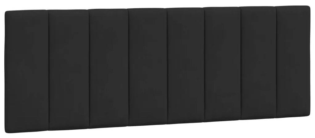 fekete bársony fejtámla párna 140 cm