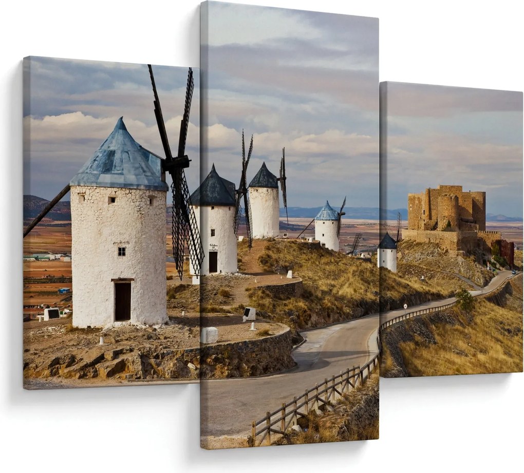 Kép - Consuegra szélmalmai, Spanyolország (90x60 cm)