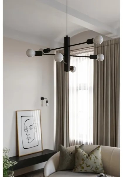 Fali lámpa DUOMO 1xE27/60W/230V fekete