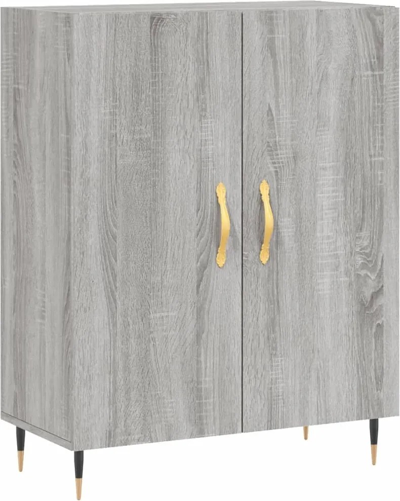 vidaXL szürke sonoma színű szerelt fa tálalószekrény 69,5 x 34 x 90 cm