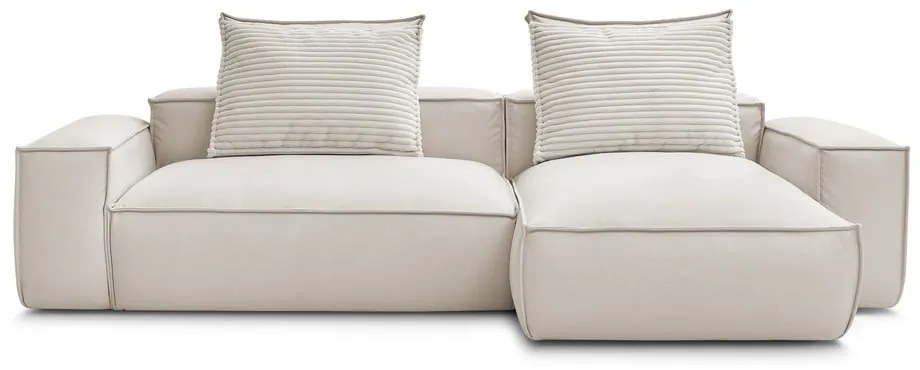 Bézs bőrutánzat sarokkanapé (variálható) Boheme – Bobochic Paris