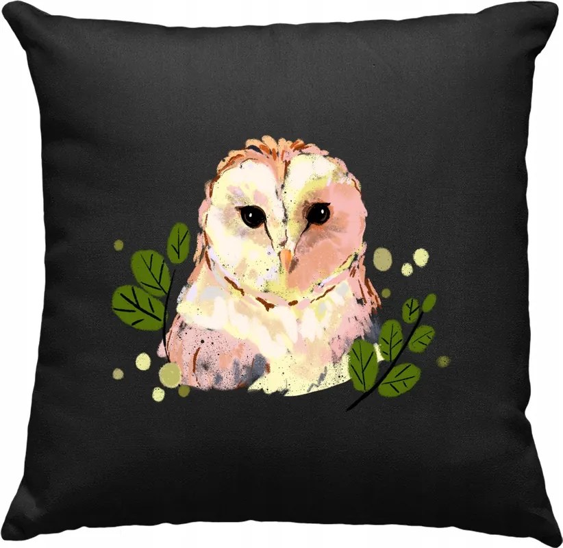 Bagoly párna Bagoly Kedves Virágok 1 Fekete