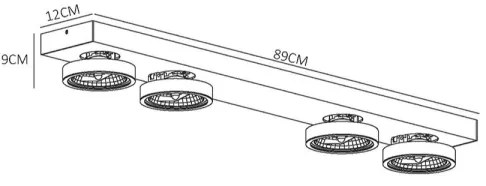Lucide 09920/40/31 - LED Dimmelhető spotlámpa NENAD AR111 4xG53/10W/230V