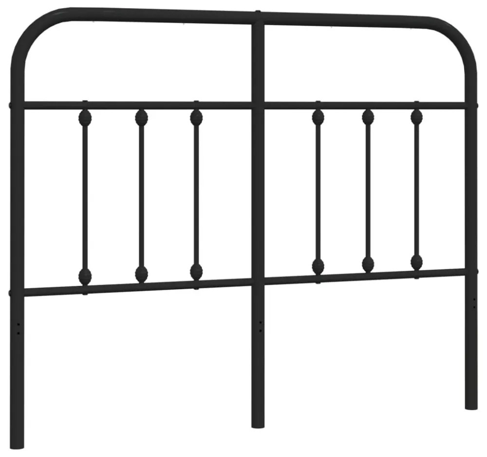 fekete fém fejtámla 120 cm