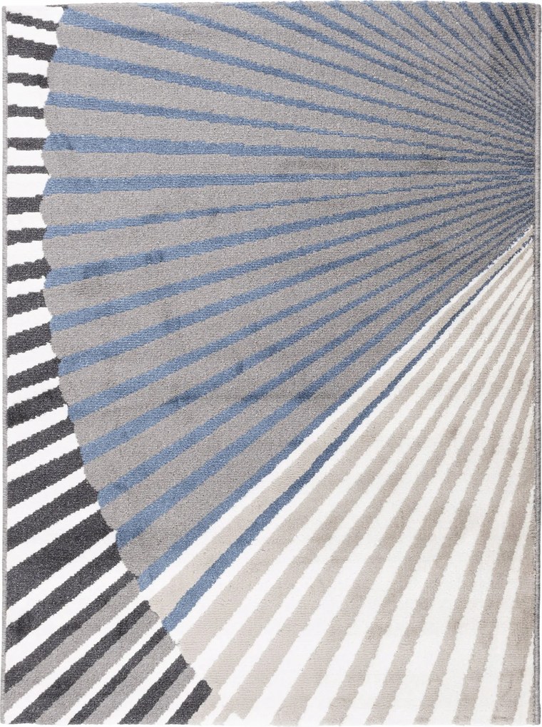 Norway szőnyeg 120x160 cm Csíkos Kék Divatos mintás Rövid És Puha sörték