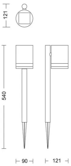 Philips - LED Napelemes lámpa FYCE LED/1,5W/3,7V 1200 mAh IP44