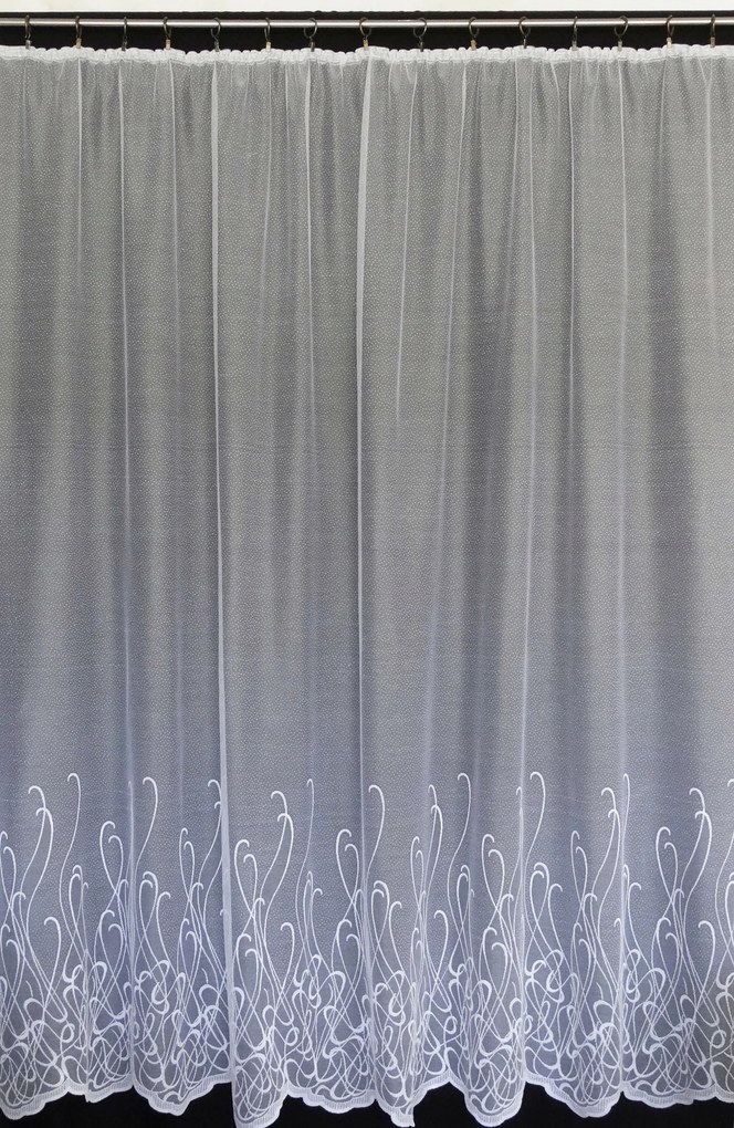 Mg Függöny jacquard 2/8 Fehér 370X200 kész szalaggal