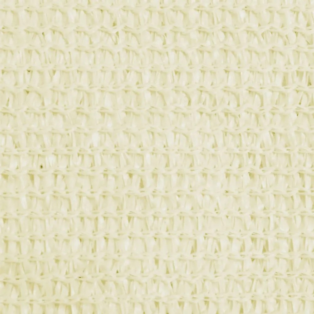 krémszínű HDPE napvitorla 160 g/m² 3,5 x 3,5 x 4,9 m