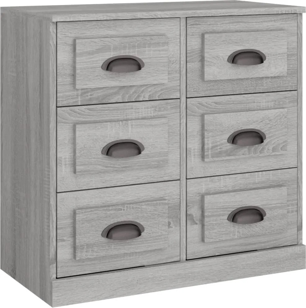 vidaXL szürke sonoma színű szerelt fa tálalószekrény 70x35,5x67,5 cm