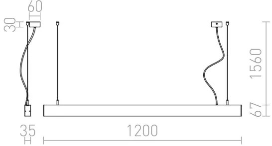 RED - Design Rendl - R12718 - LED Csillár zsinóron PESANTE LED/40W/230V