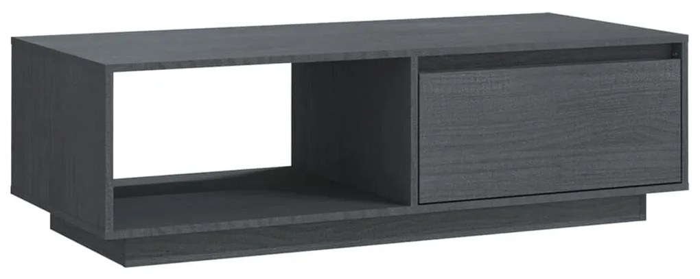 Szürke tömör fenyőfa dohányzóasztal 110 x 50 x 33,5 cm