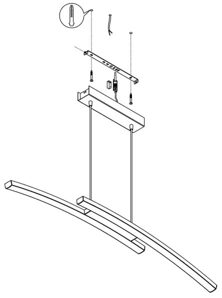 Eglo 97911 - LED RGB dimmelhető függeszték kábelen FRAIOLI-C LED/34W/230V