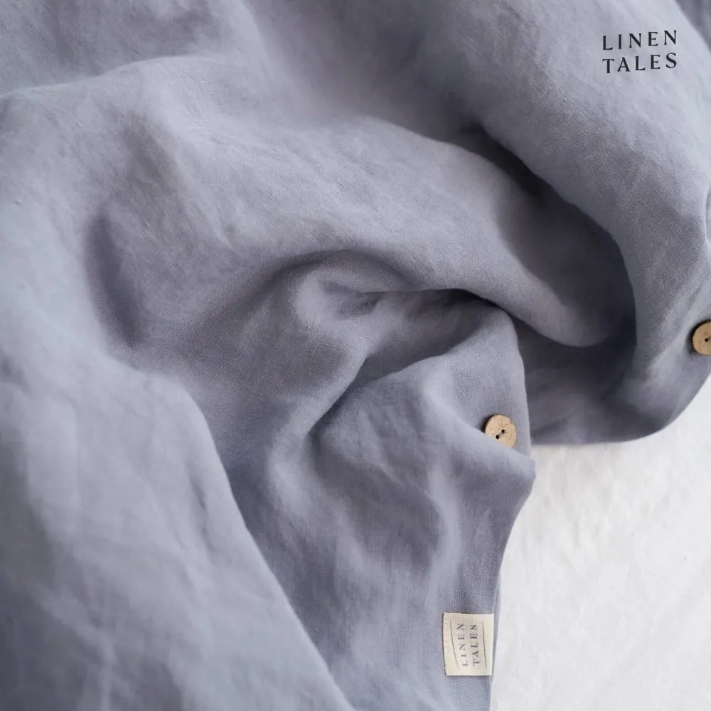 Világosszürke kétszemélyes kenderrost ágyneműhuzat 200x200 cm – Linen Tales