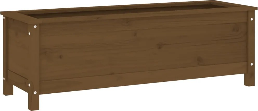 vidaXL mézbarna tömör fenyőfa kerti magaságyás 119,5x40x39 cm