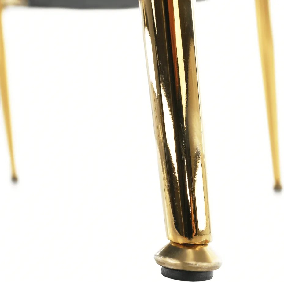 Fotel Art-deco stílusban, szürke-kék Velvet anyag/gold chróm-arany, NOBLIN