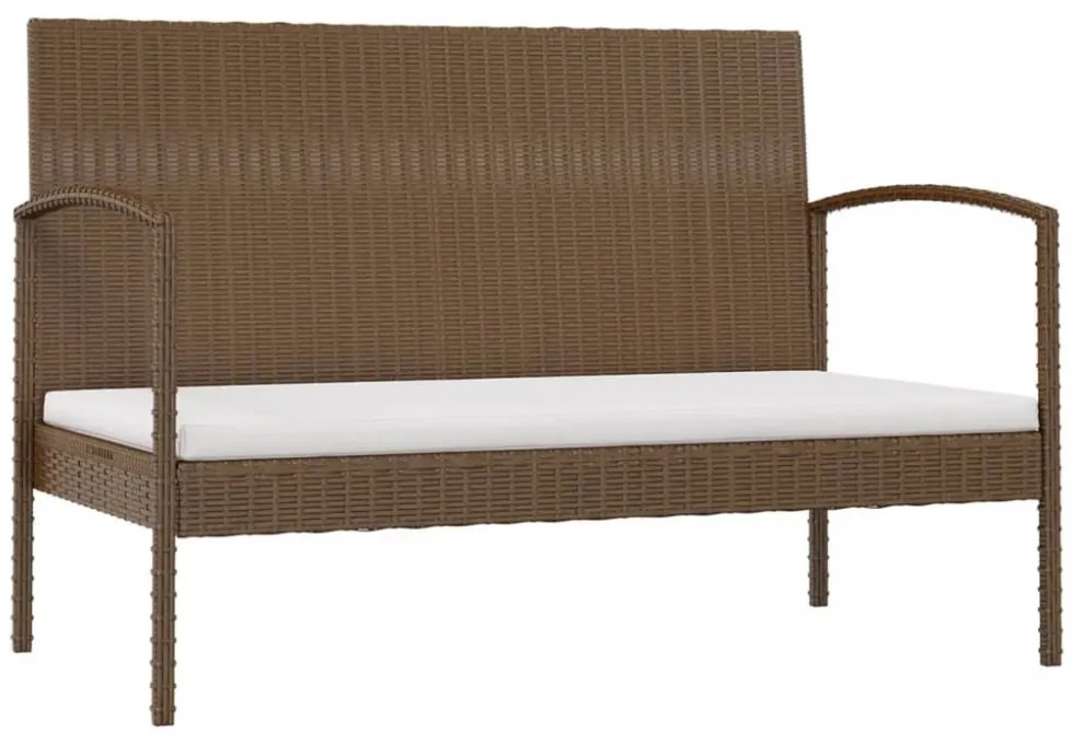 vidaXL 16 részes barna polyrattan kerti ülőgarnitúra párnákkal