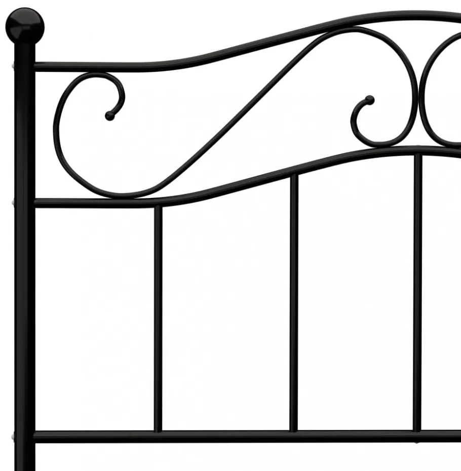 vidaXL fekete fém ágykeret 90 x 200 cm