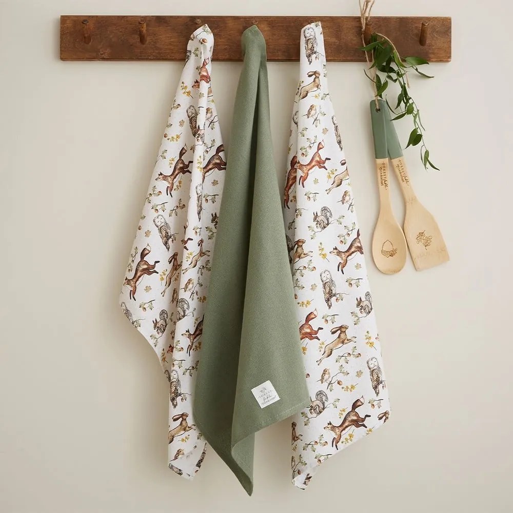 Pamut konyharuha szett 3 db-os 45x65 cm Forest Fable – Cooksmart ®