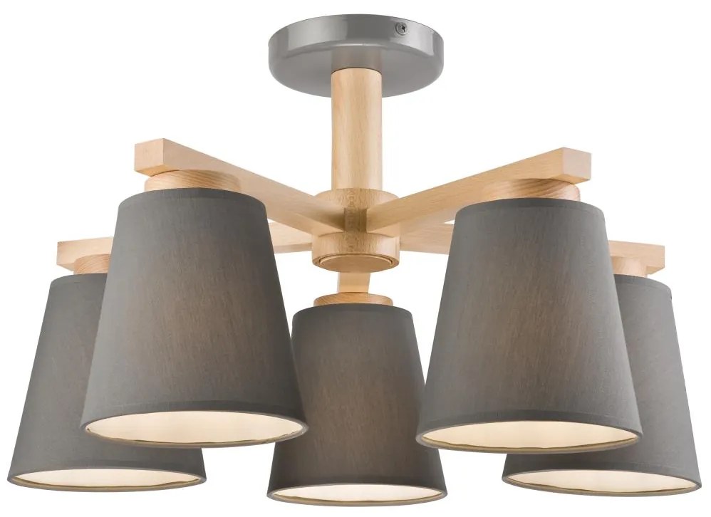 ELLIE mennyezeti lámpa 5xE27/60W/230V szürke