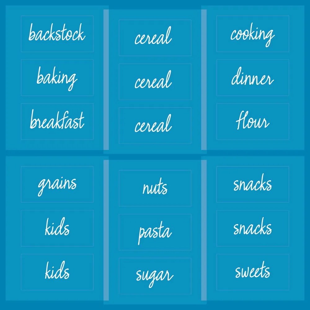 Matricák ételekhez - iDesign The Home Edit