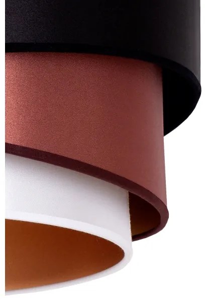 Duolla - Csillár zsinóron KOBO 1xE27/15W/230V átm. 45 cm fekete/Burgundi/ezüst