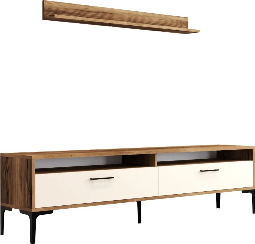 Istanbul TV-állvány, dió-krém, 180 cm – TR845HCT3099