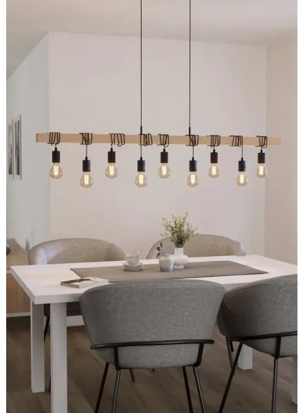 Eglo 44099 - TOWNSHEND kábeles csillár 9xE27/60W/230V