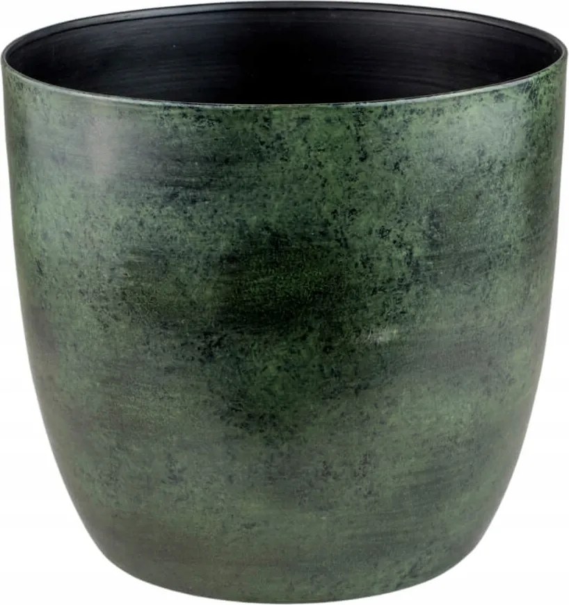 Fém virágtartó fedél növényekhez sötétzöld Alano 11,5 cm