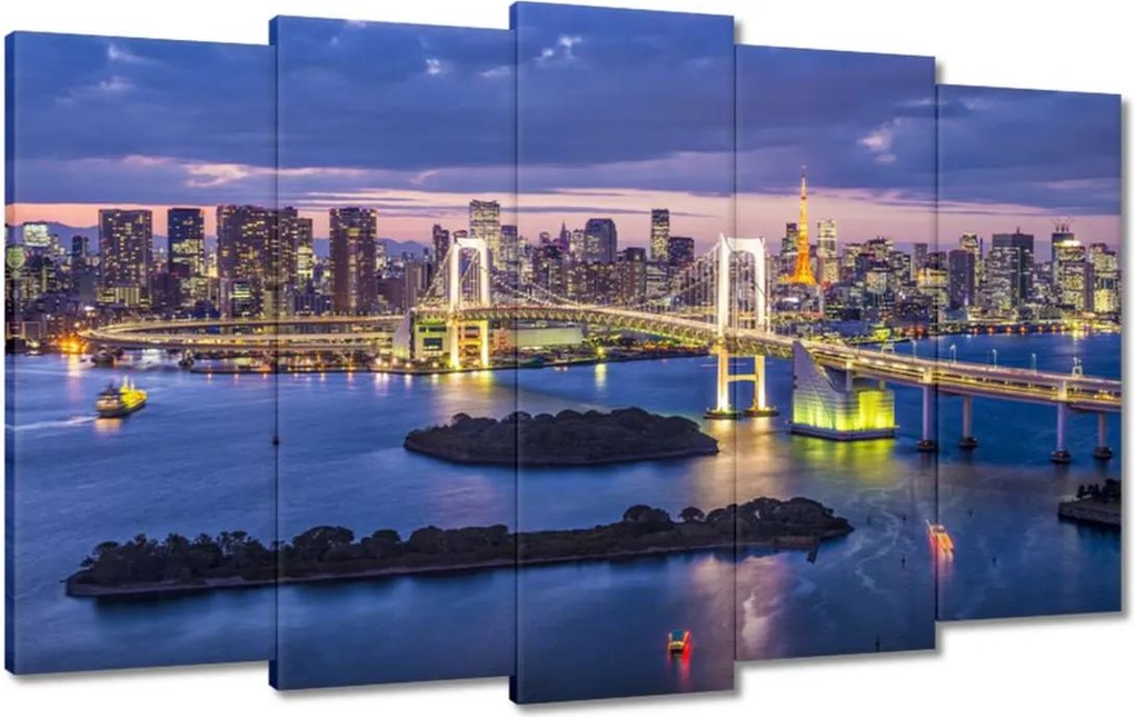 Vászonkép 100x60 Szivárványhíd Tokióban