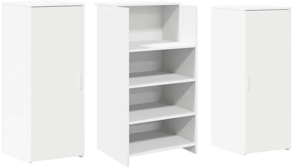 recepciós pult fehér 135x50x103,5 cm szerelt fa