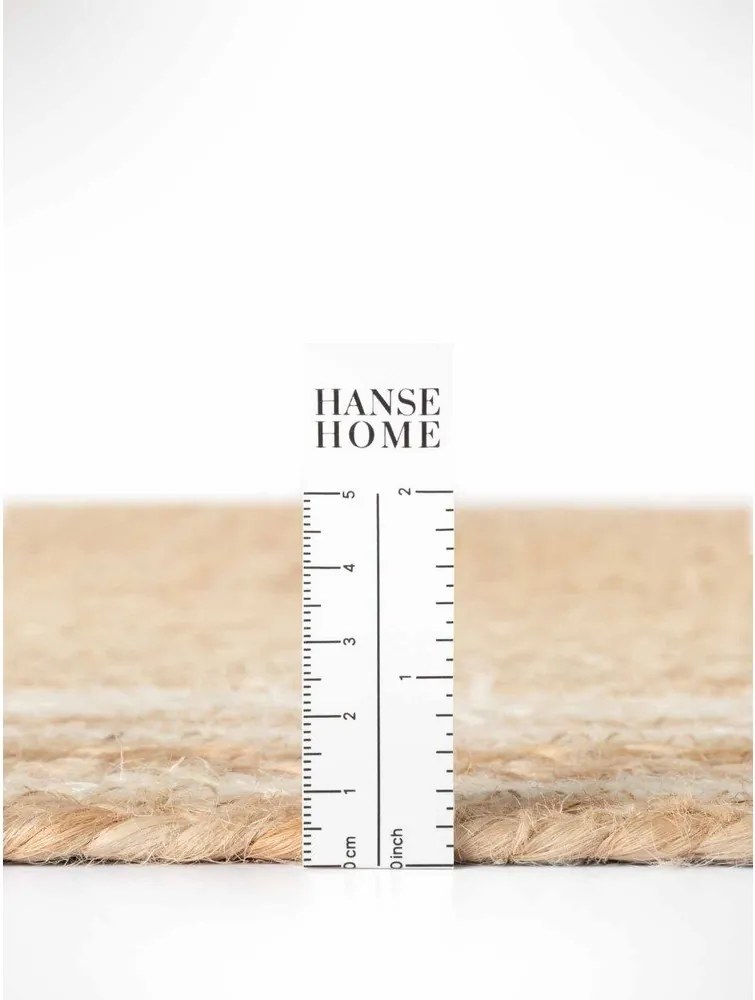 Krémszínű-natúr színű kétoldalas-kézi szövésű juta szőnyeg 160x230 cm Jutta – Hanse Home